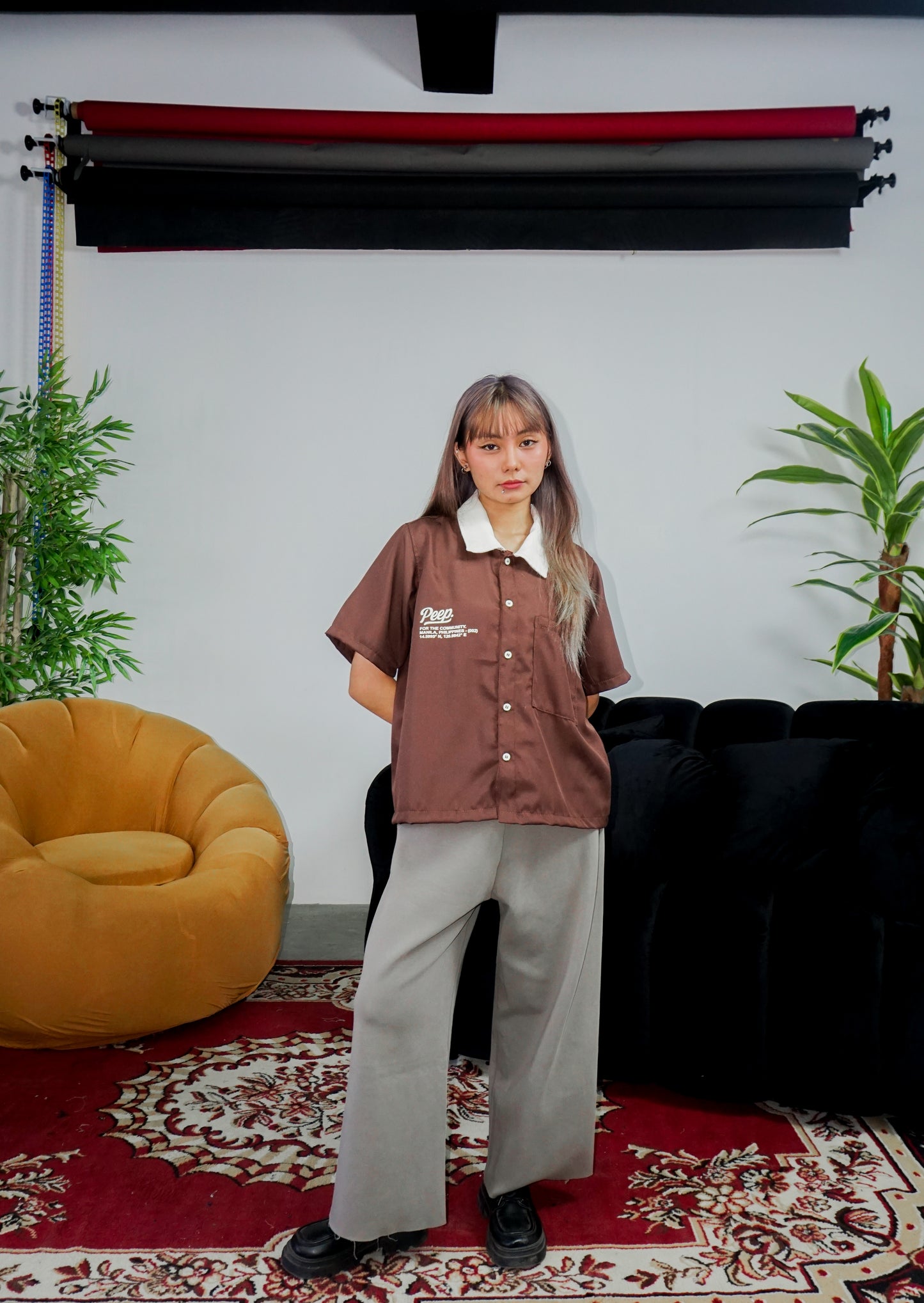 UMBER FULL BUTTON DOWN POLO - (002)